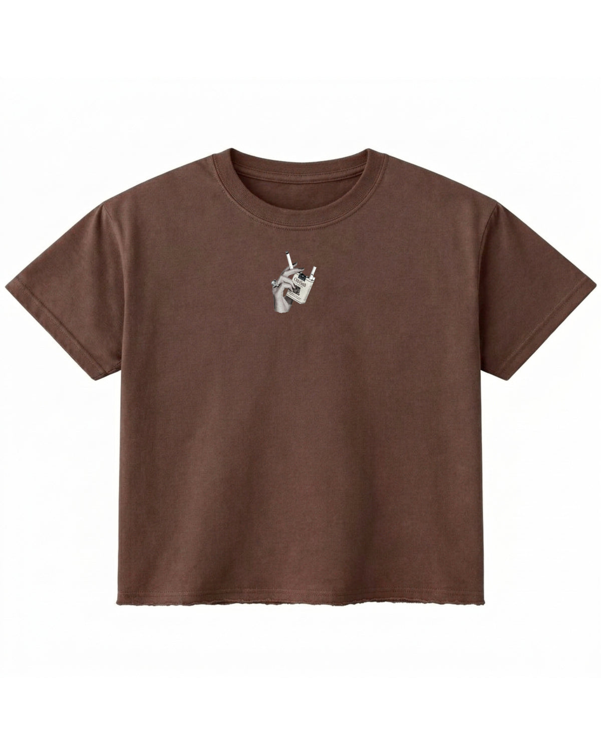 Brown Boxy Fit T-shirt Front Design