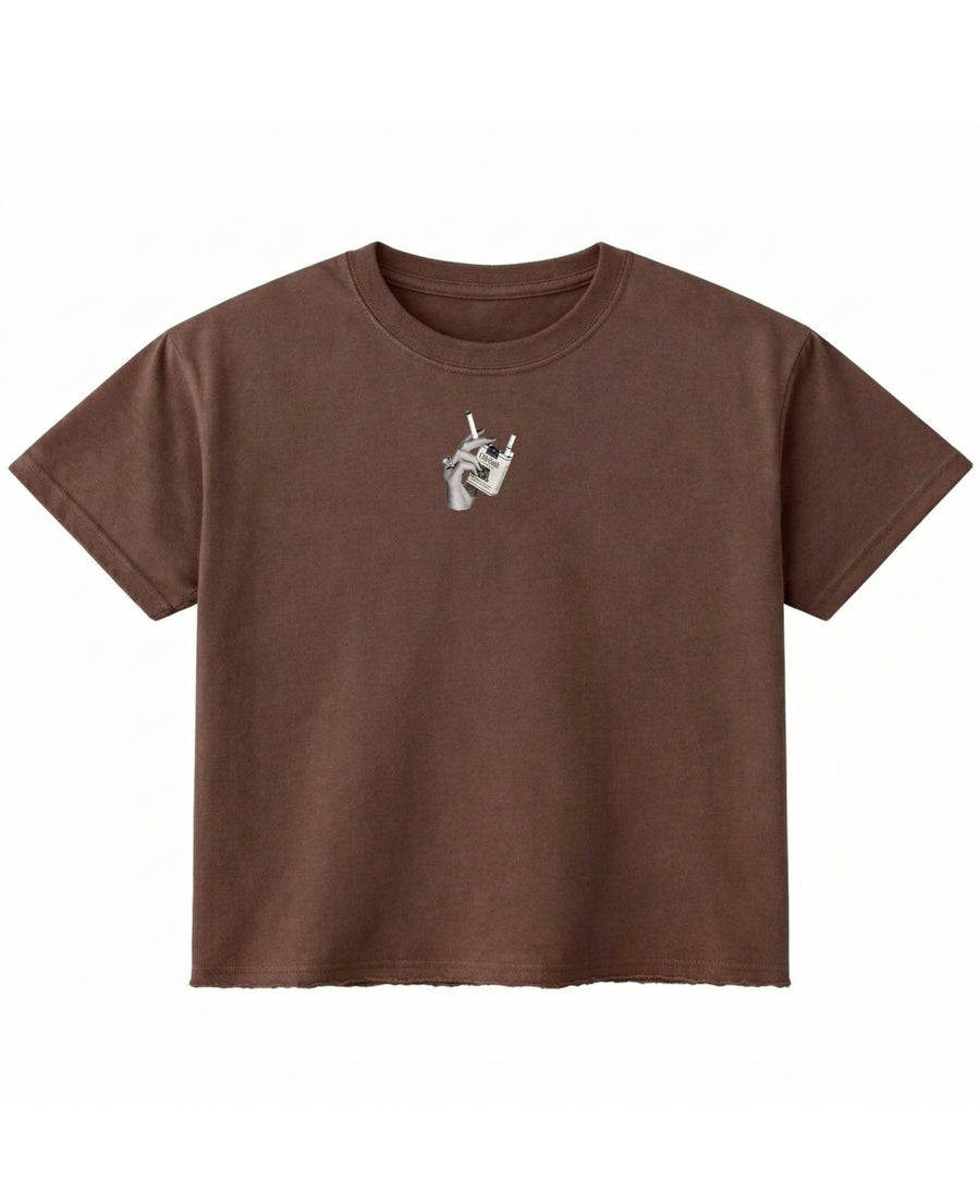 Brown Boxy Fit T-shirt Front Design
