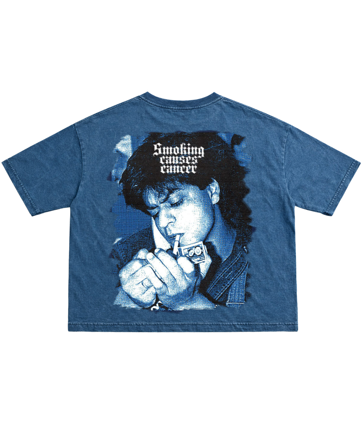 Denim Wash Boxy Fit T-shirt Back Design