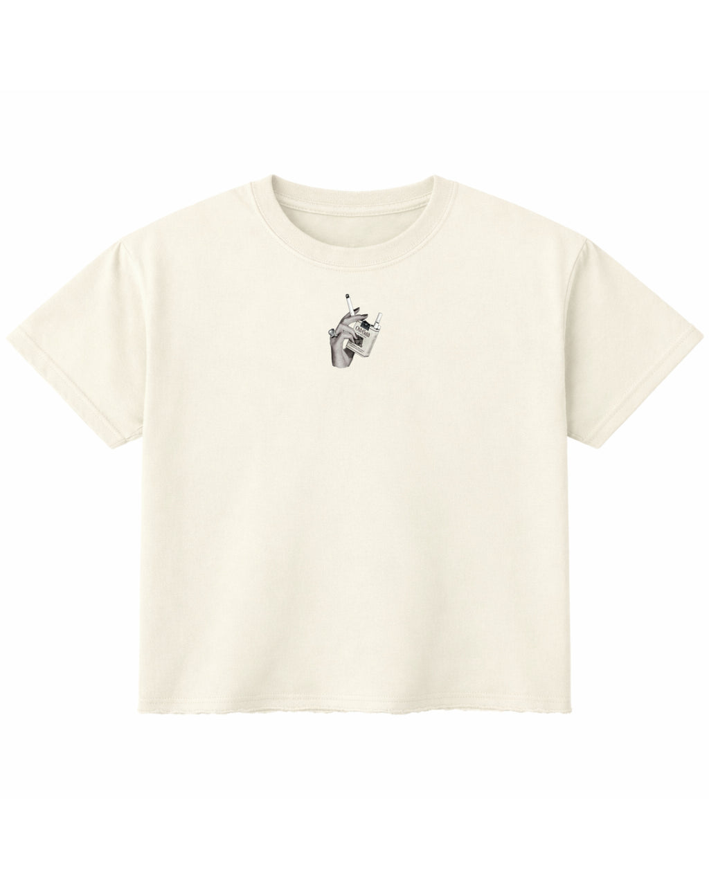Off White Boxy Fit T-shirt Front Design