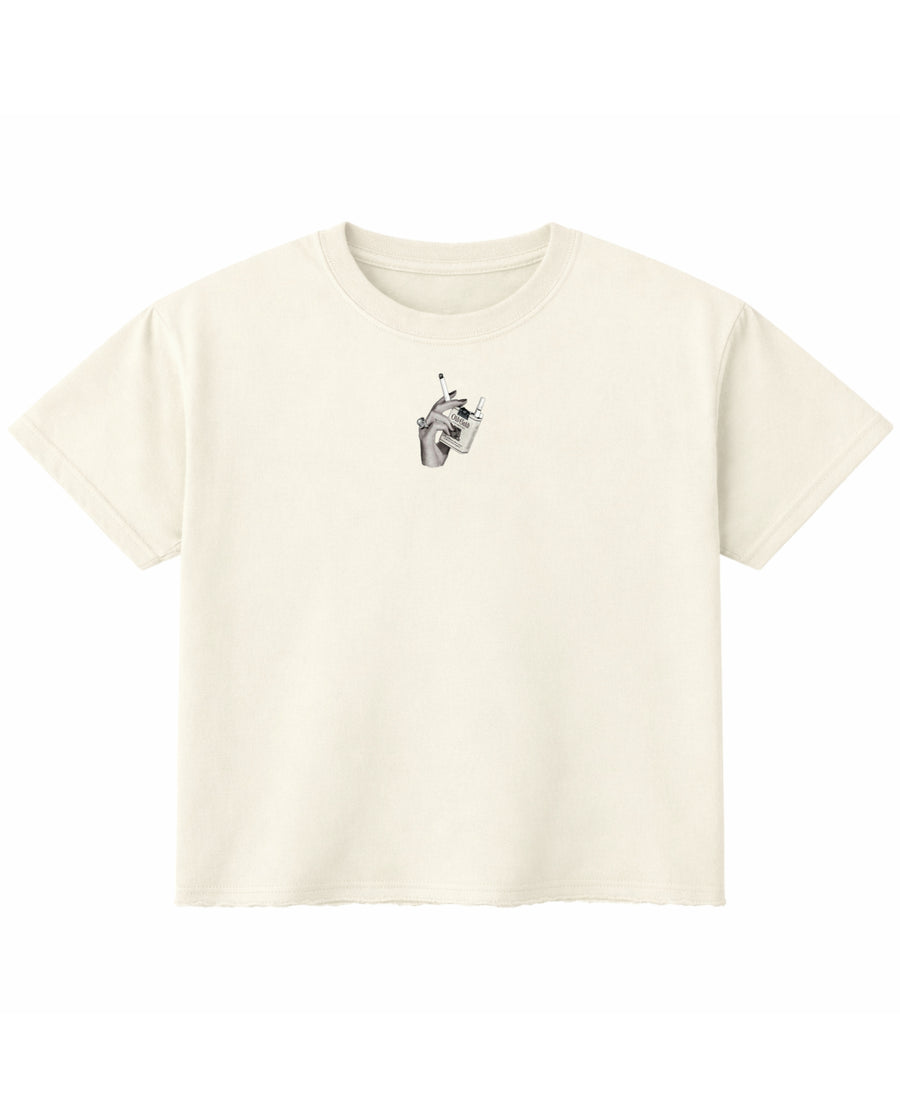 Off White Boxy Fit T-shirt Front Design
