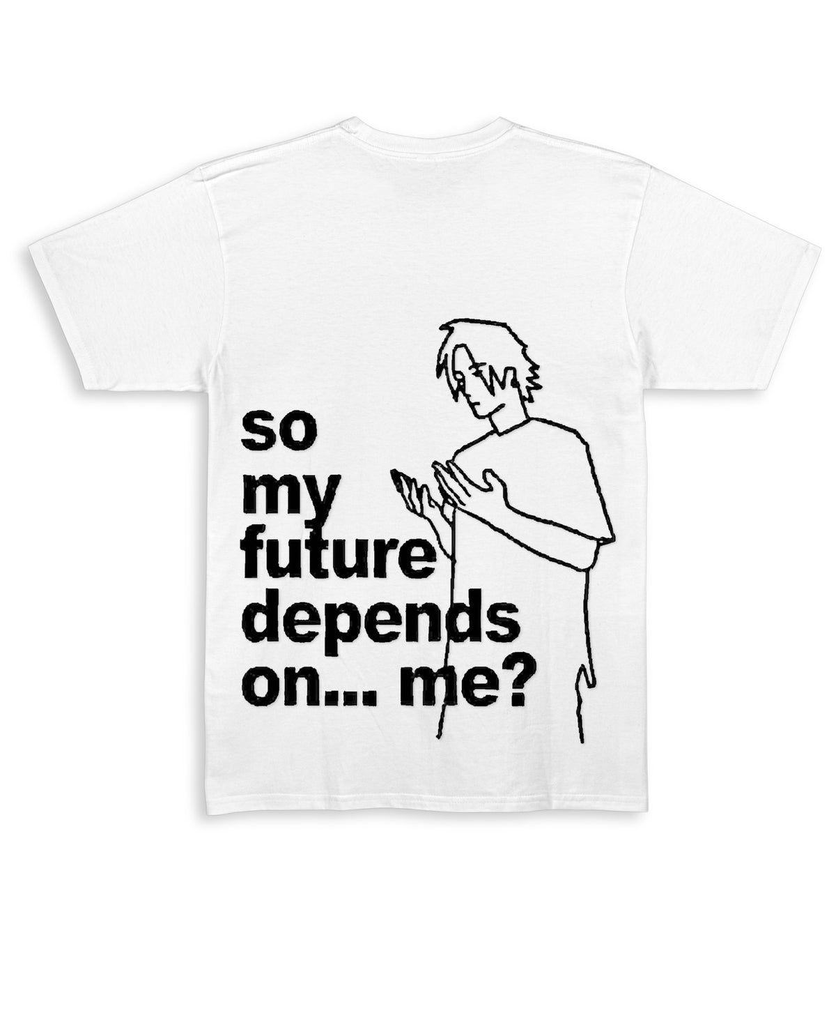 White Regular Fit T-shirt Back Design