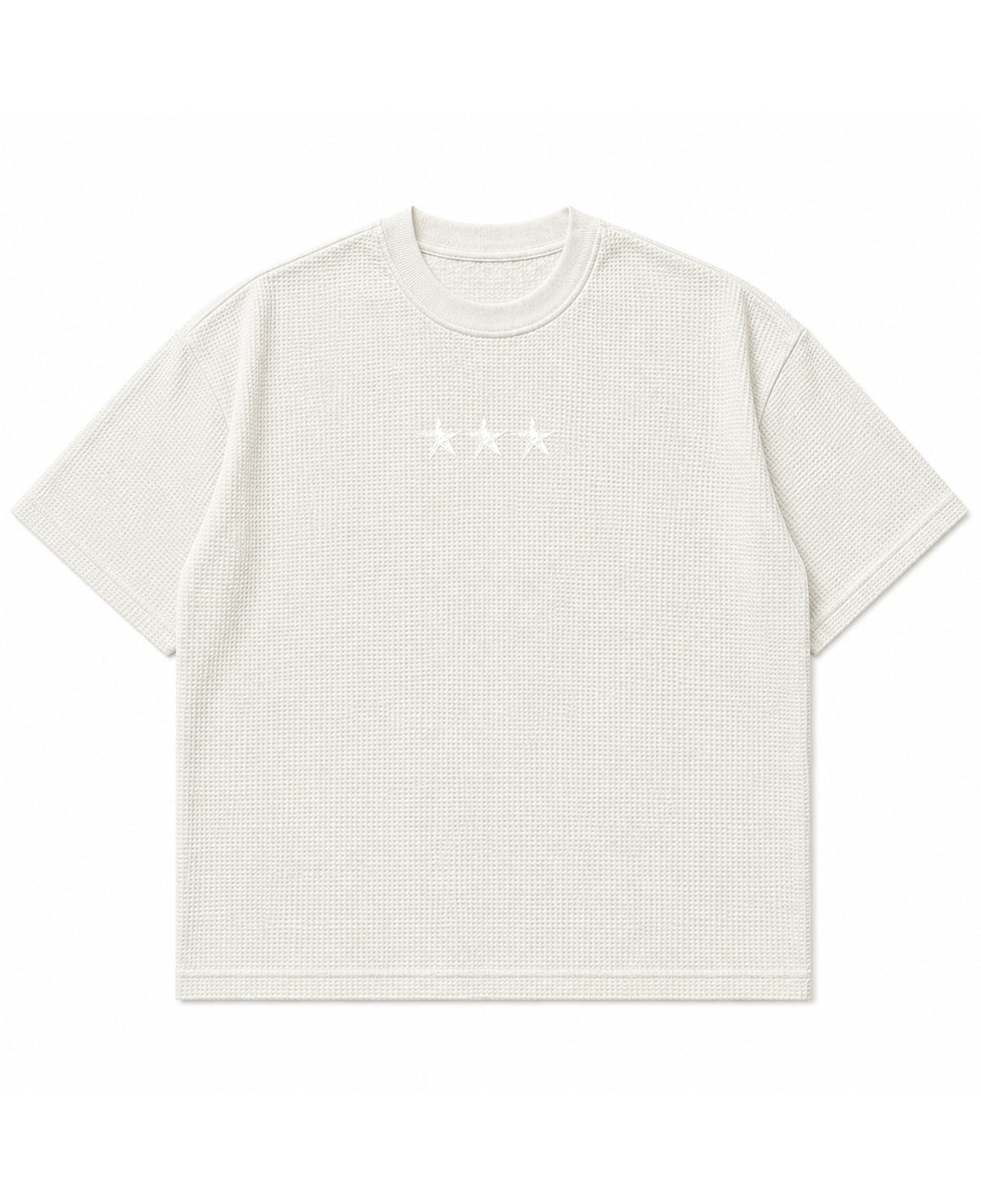 Off-white waffle boxy fit Front Design