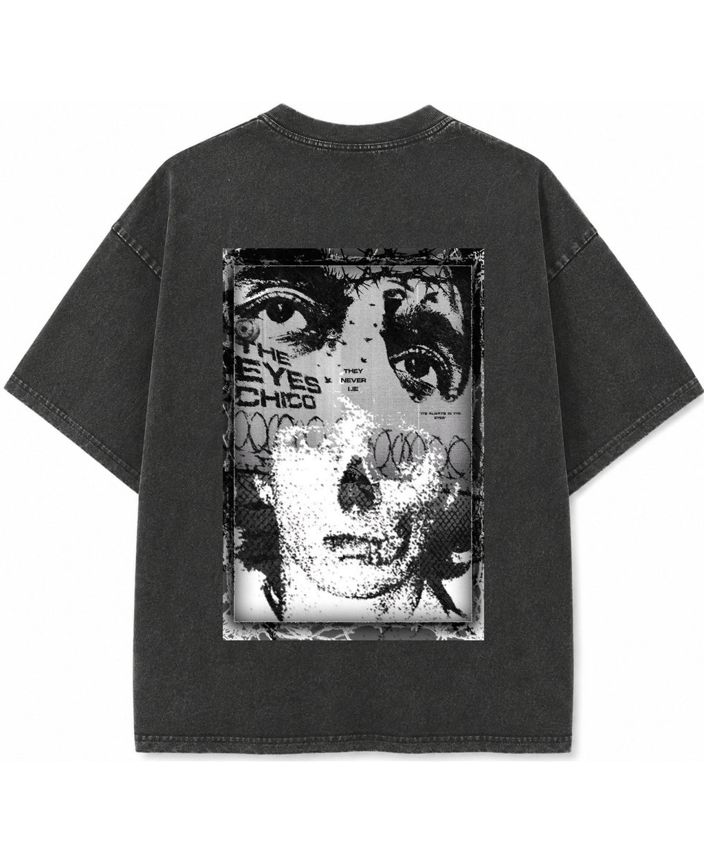 Vintage Fade Wash Oversized T-shirt Back Design