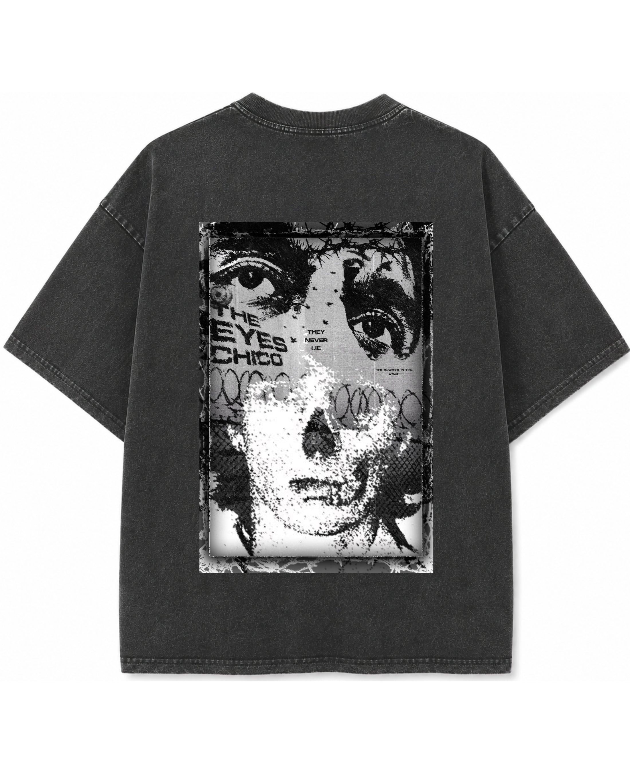 Vintage Fade Wash Oversized T-shirt Back Design