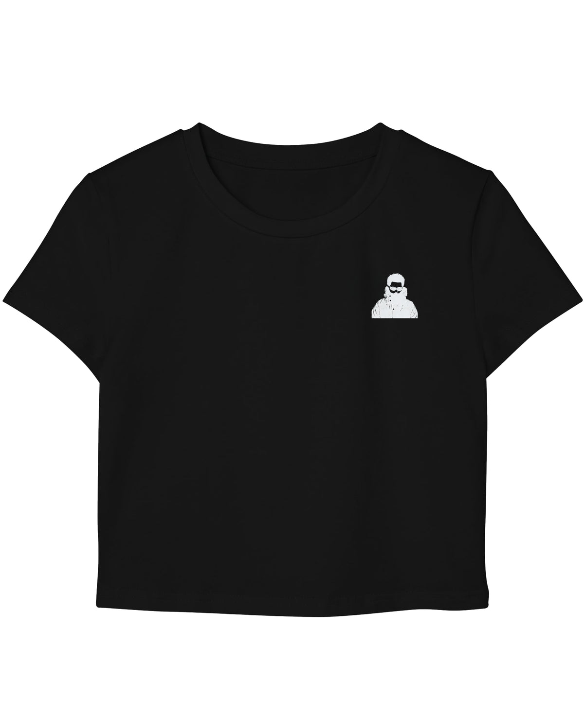 Black Baby Tee Front Design