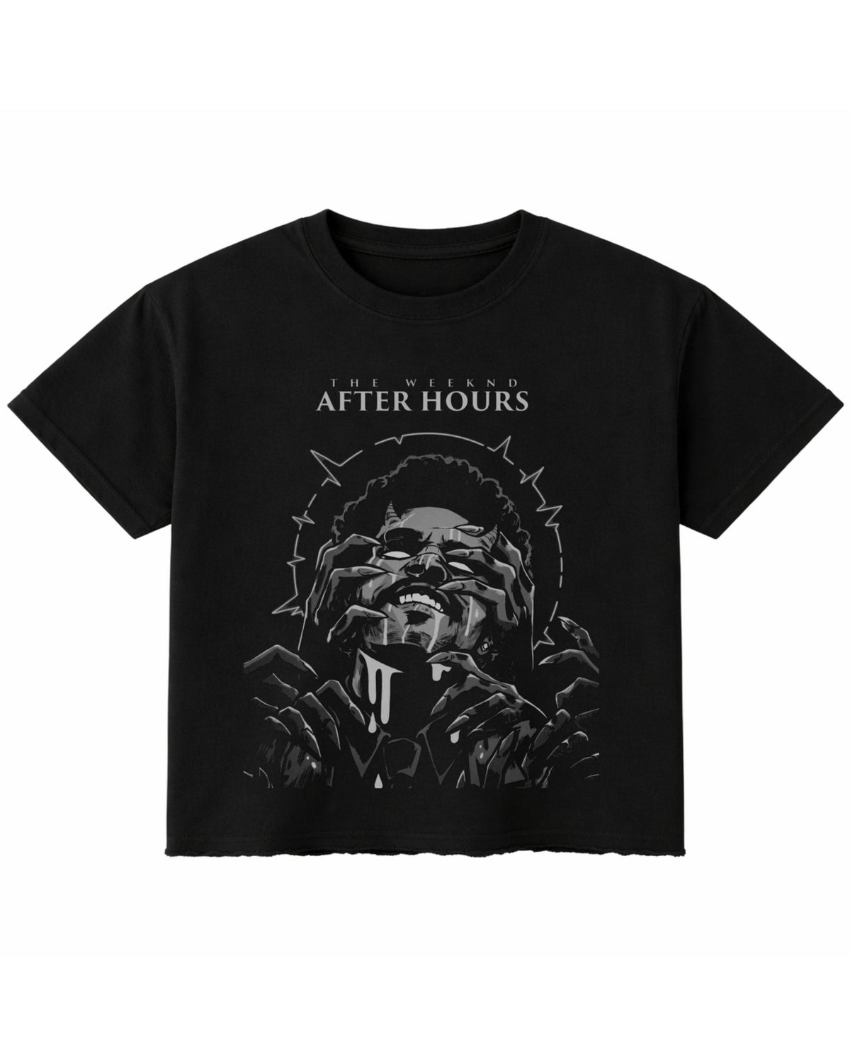 Black Boxy Fit T-shirt Front Design