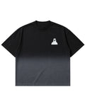 Black Ombré Wash Boxy Fit T-shirt Front Design