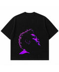 Black waffle boxy fit Front Design