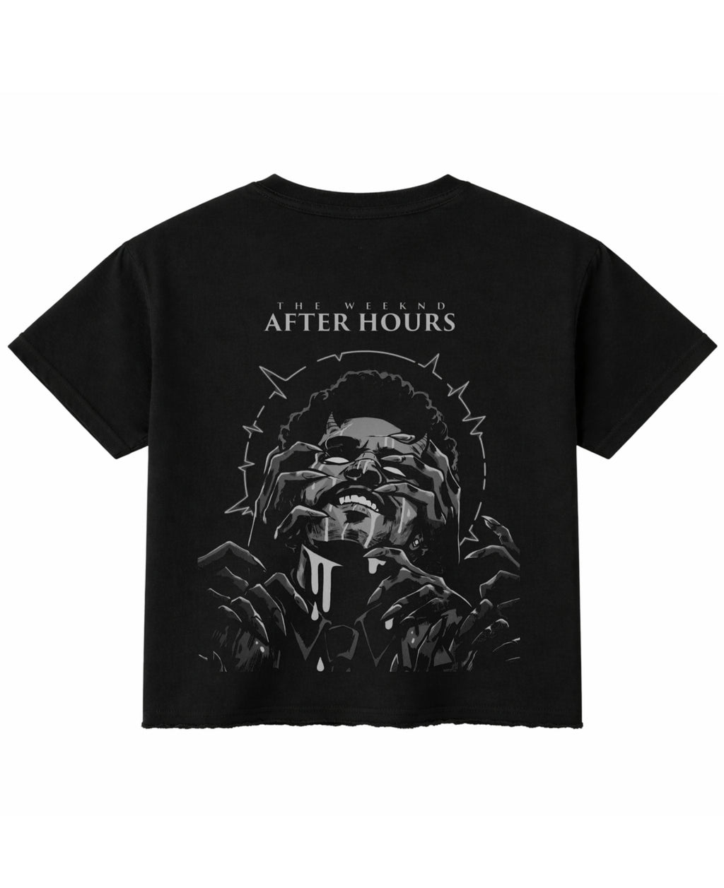 Black Boxy Fit T-shirt Back Design