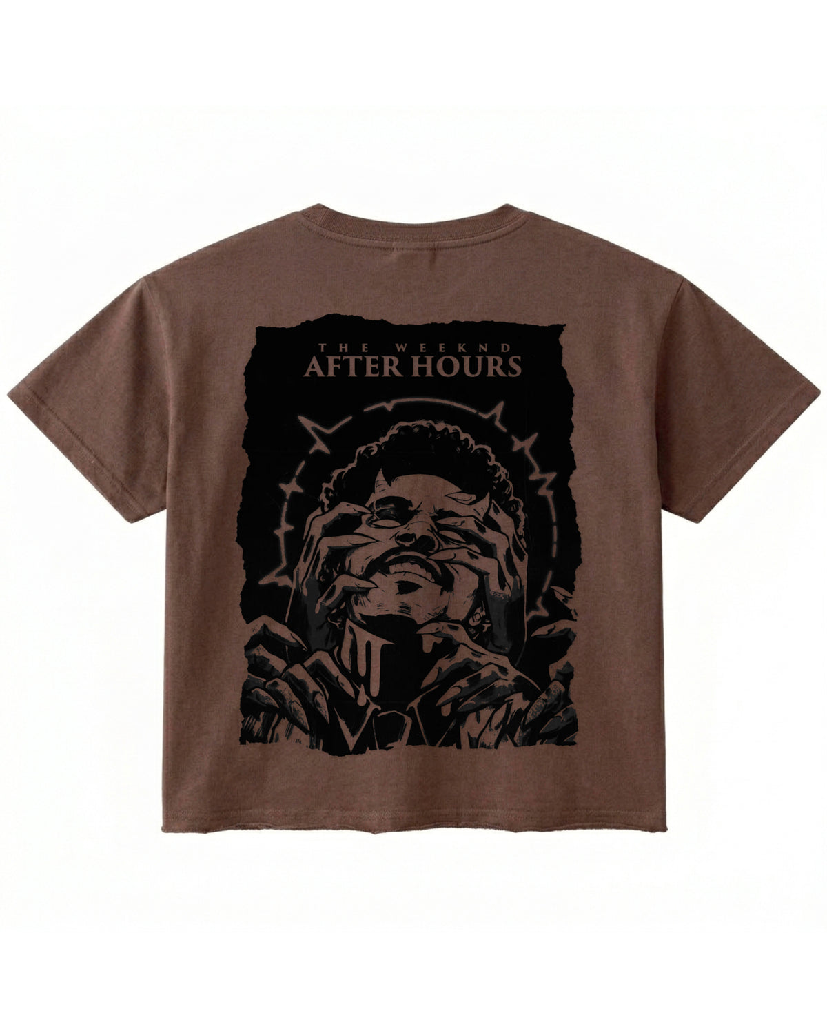 Brown Boxy Fit T-shirt Back Design