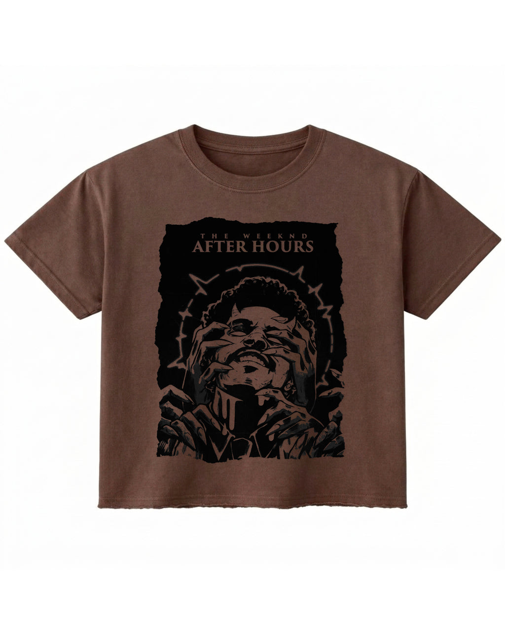 Brown Boxy Fit T-shirt Front Design