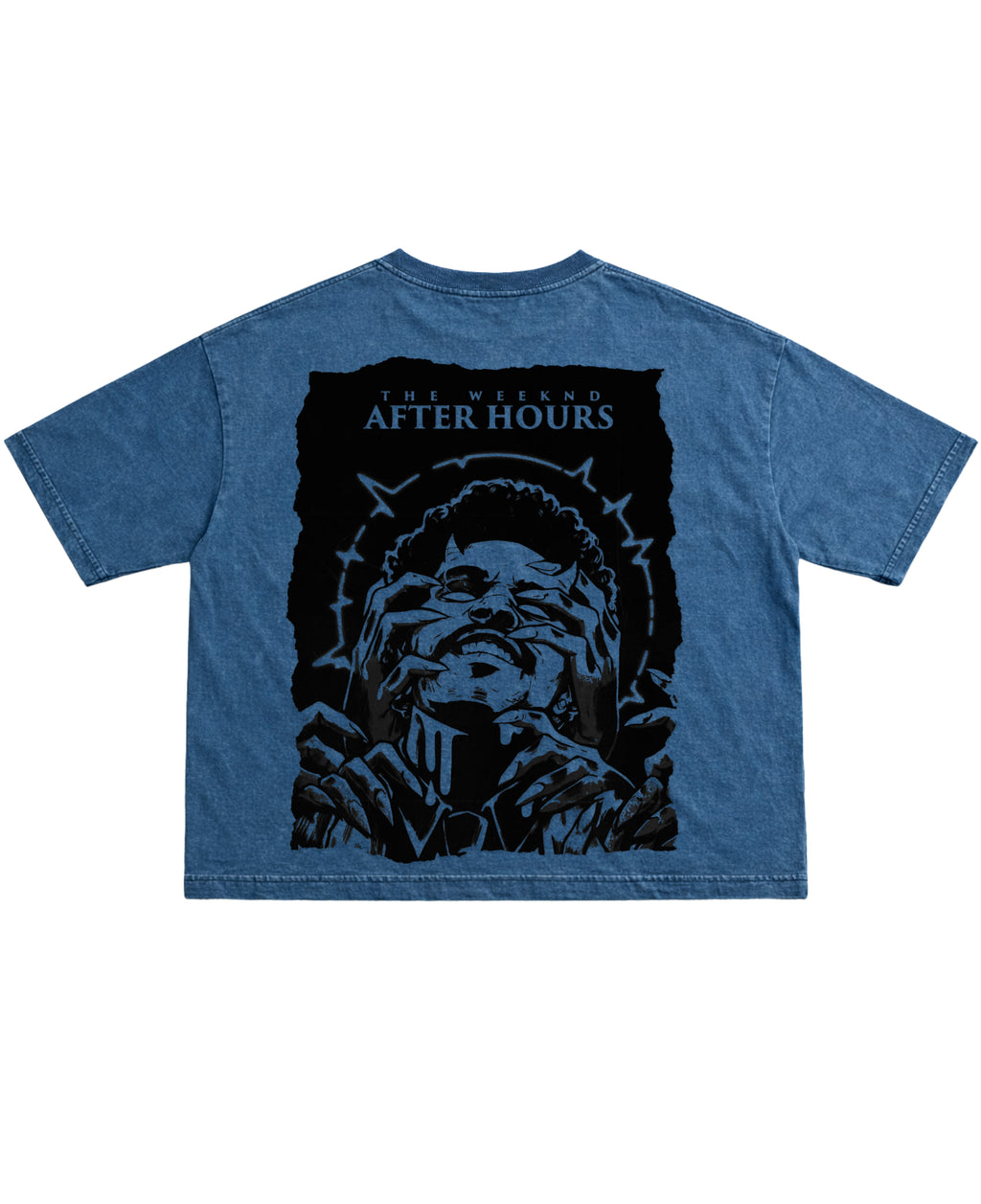 Denim Wash Boxy Fit T-shirt Back Design