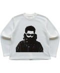 Off-white waffle knit oversized full-sleeve Front Design
