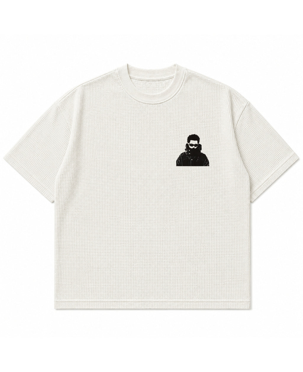 Off-white waffle boxy fit Front Design