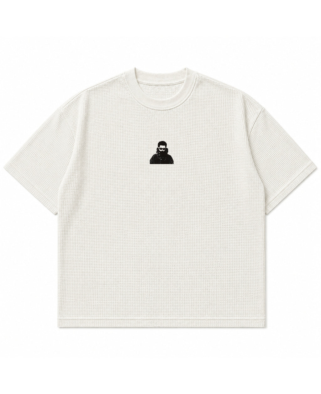 Off-white waffle boxy fit Front Design