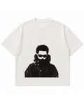 Off-white waffle boxy fit Front Design