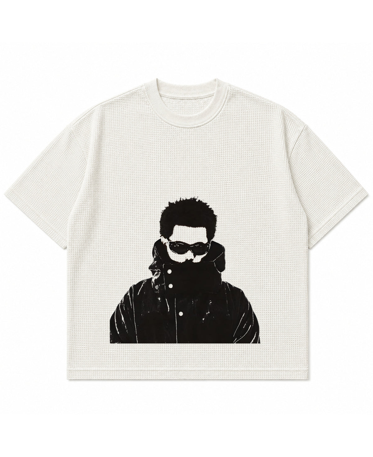 Off-white waffle boxy fit Front Design