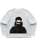 Off-white waffle knit oversized full-sleeve Front Design