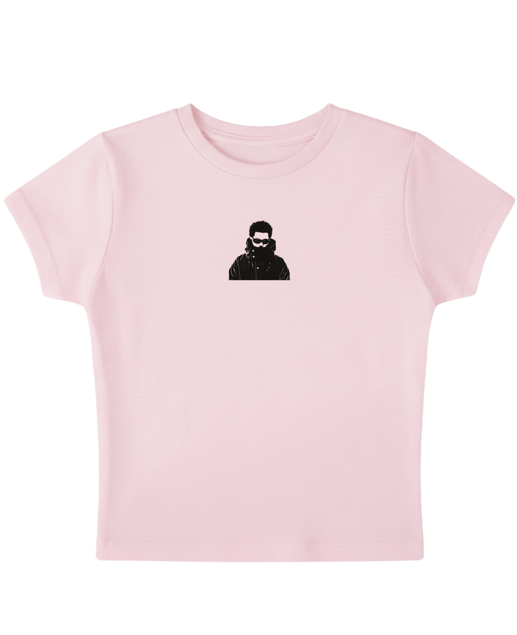 Baby Pink Baby Tee Front Design