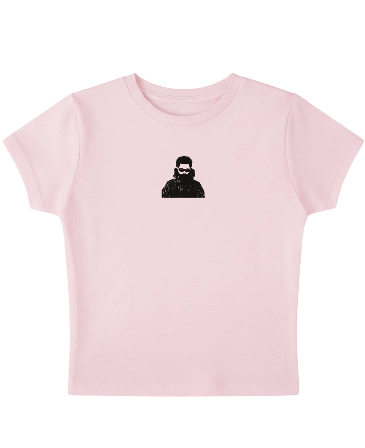 Baby Pink Baby Tee Front Design