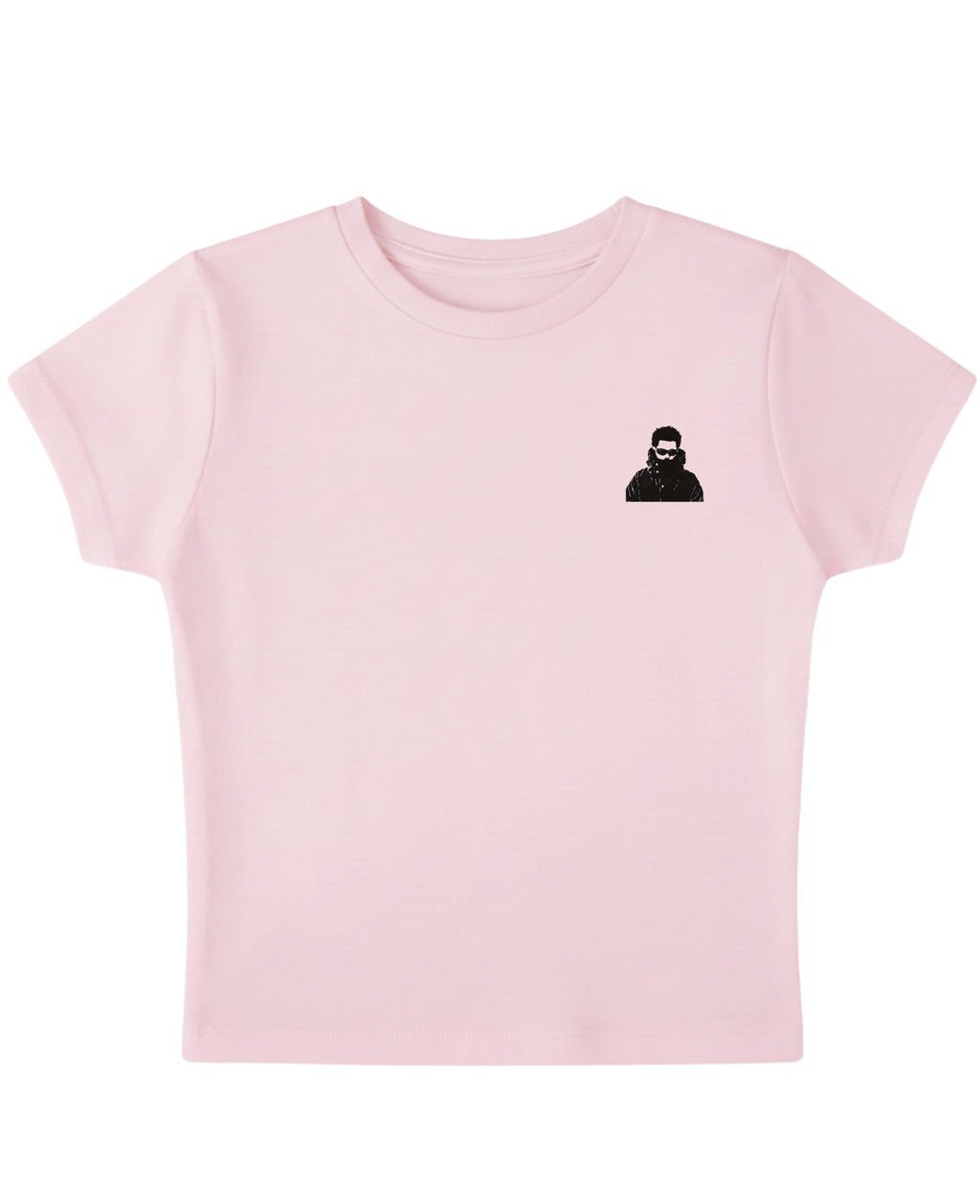 Baby Pink Baby Tee Front Design