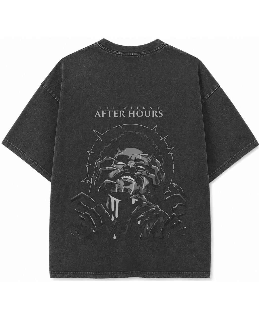 Vintage Fade Wash Oversized T-shirt Back Design