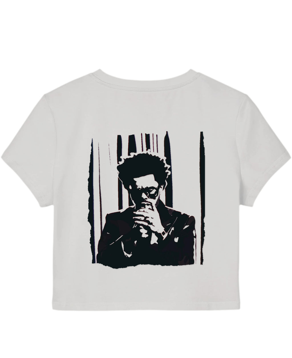 White Baby Tee Back Design