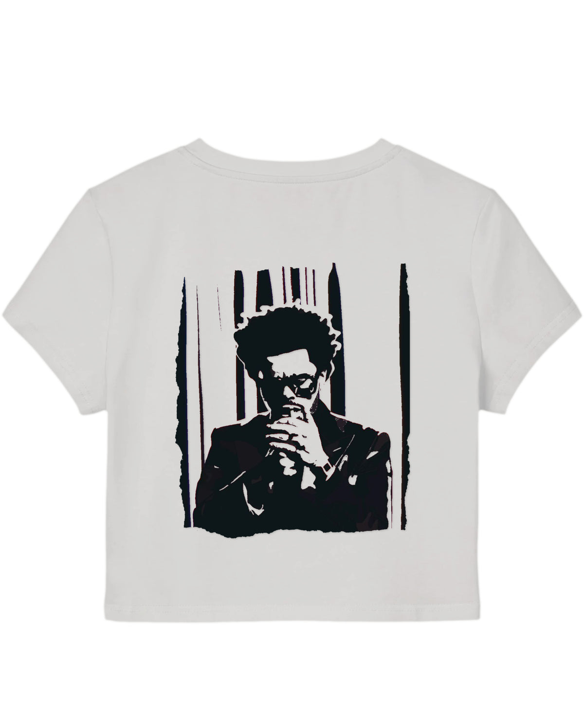 White Baby Tee Back Design
