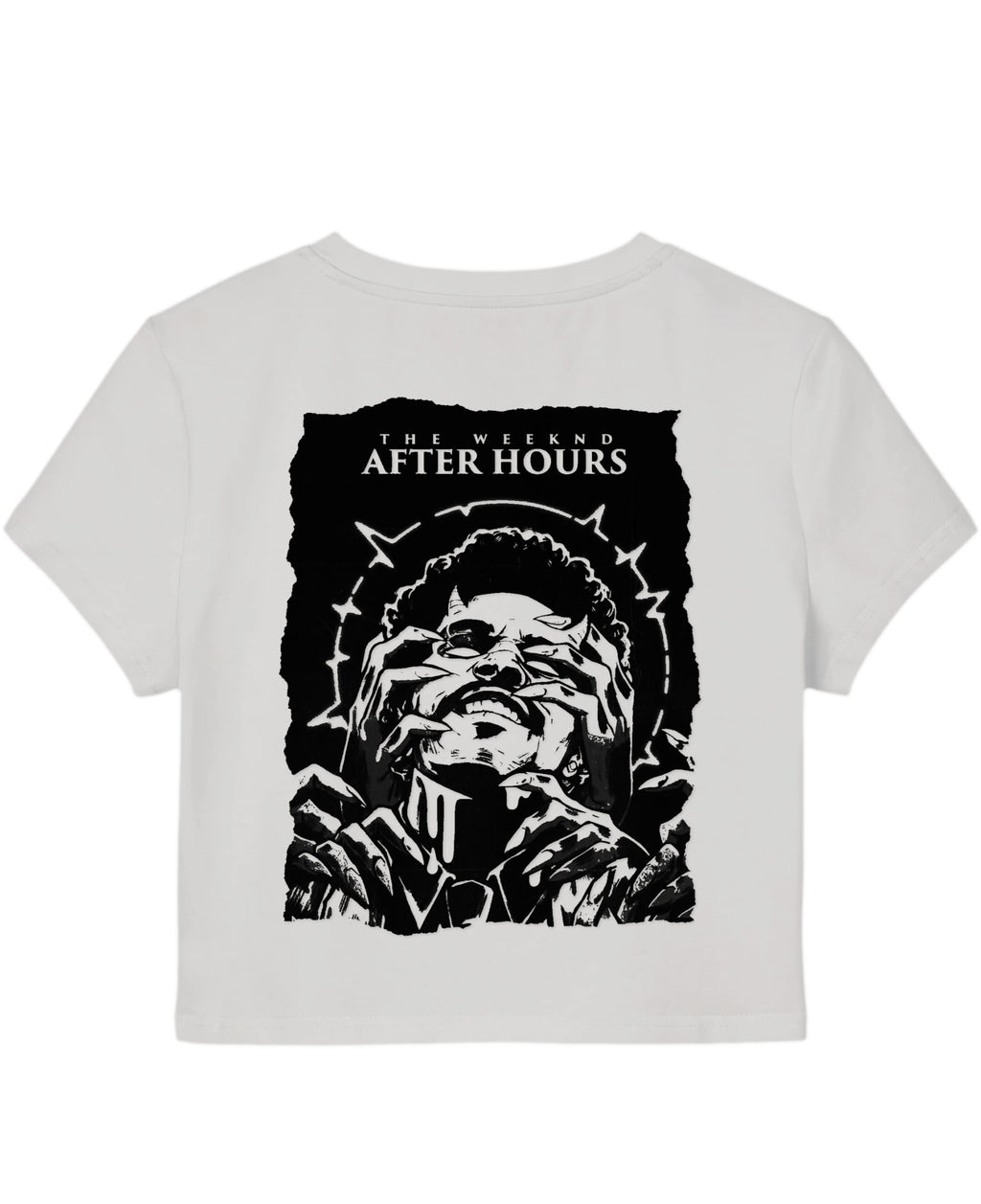 White Baby Tee Back Design