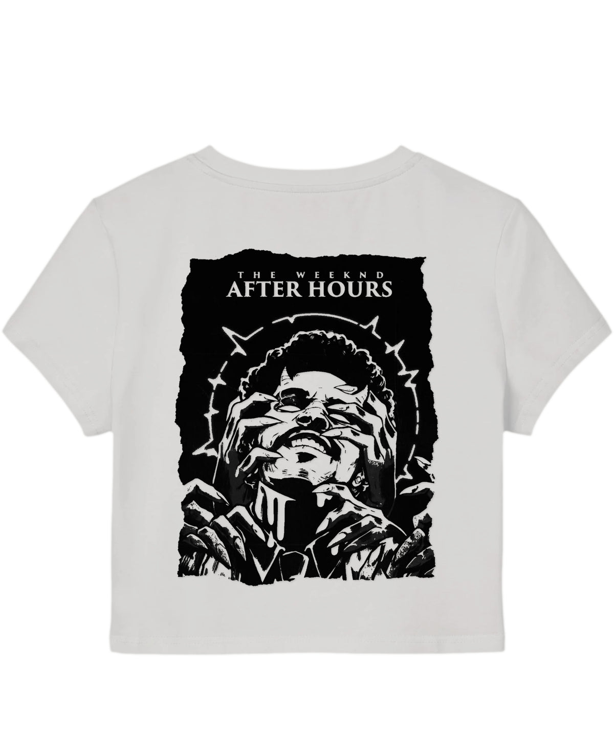 White Baby Tee Back Design