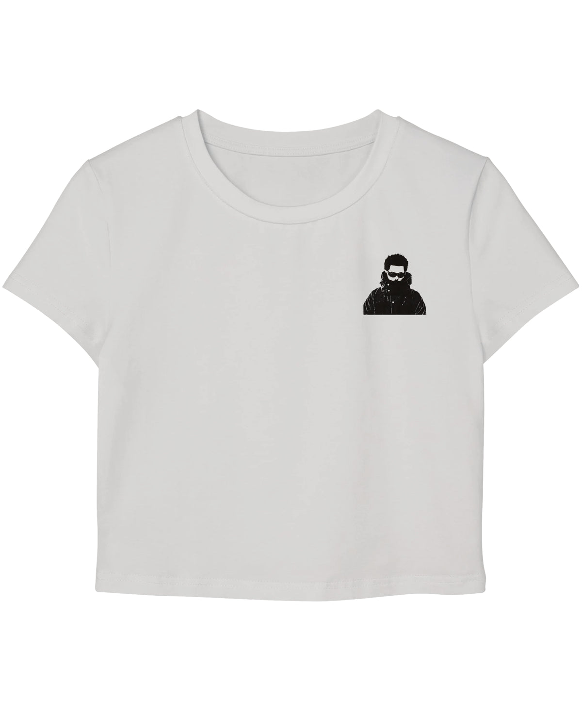White Baby Tee Front Design