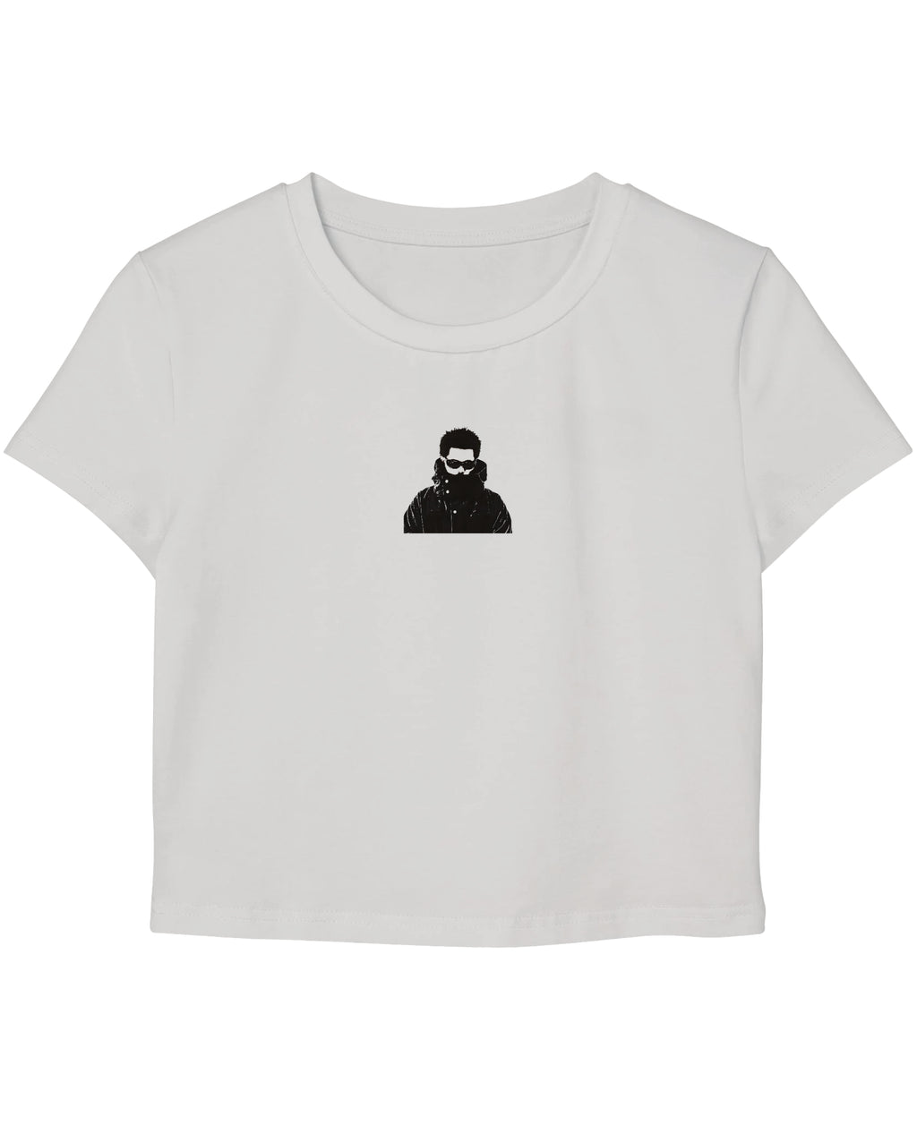 White Baby Tee Front Design