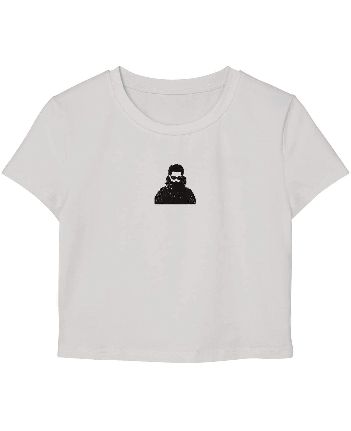 White Baby Tee Front Design