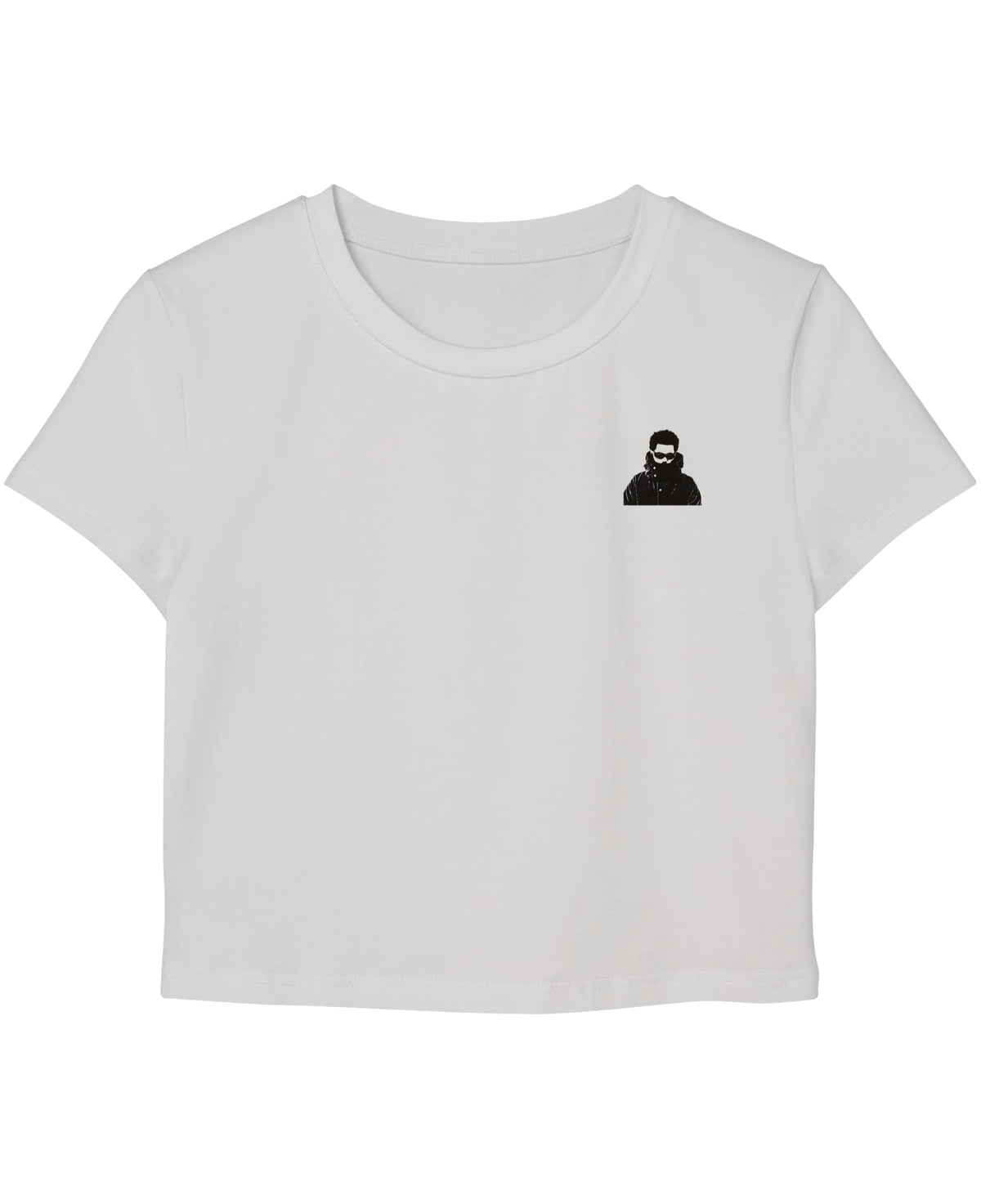 White Baby Tee Front Design