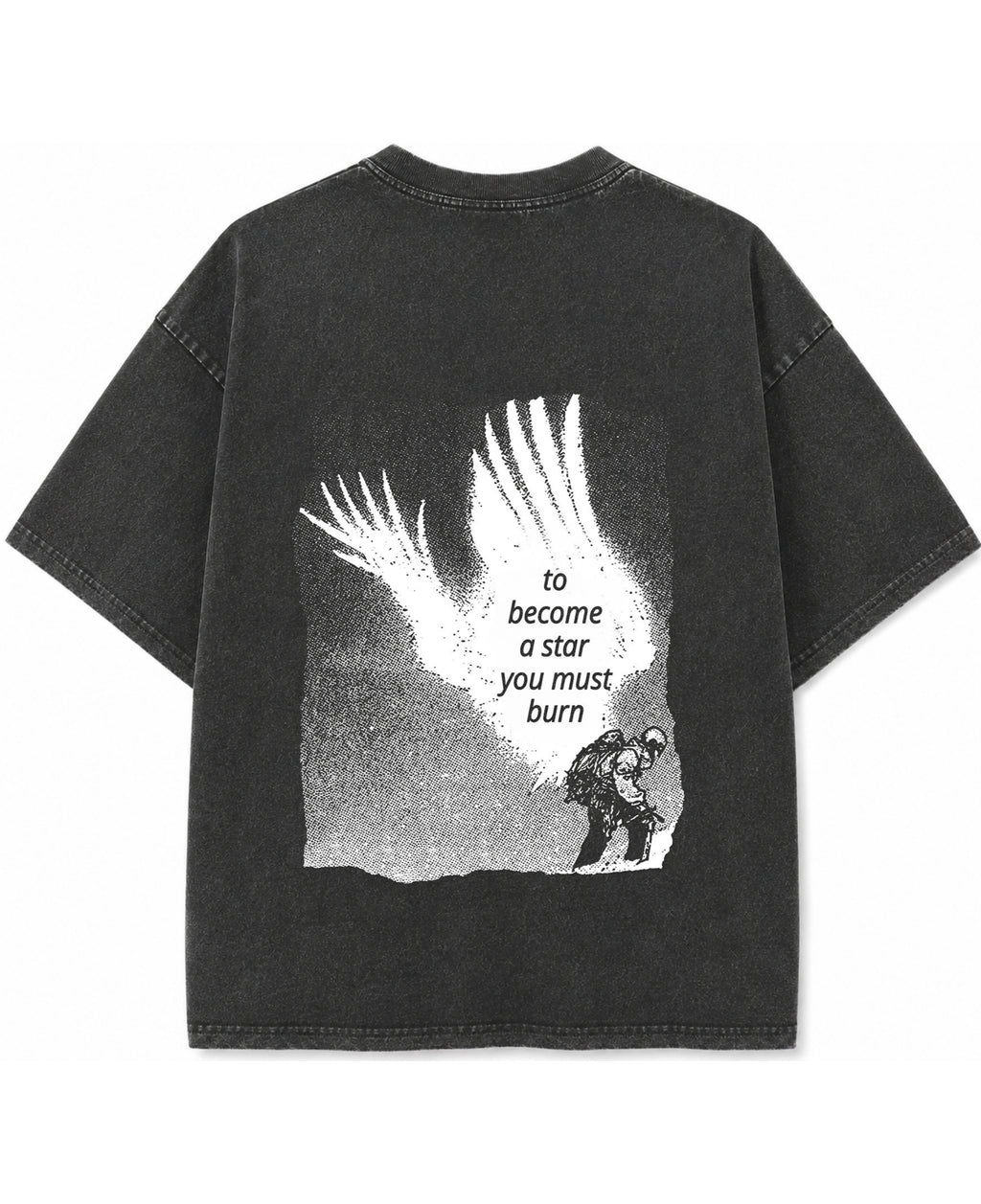 Vintage Fade Wash Oversized T-shirt Back Design