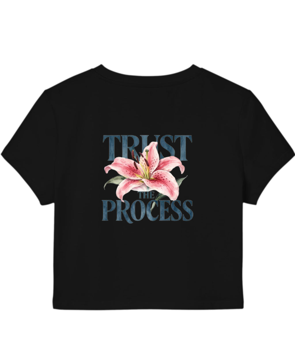 Black Baby Tee Back Design