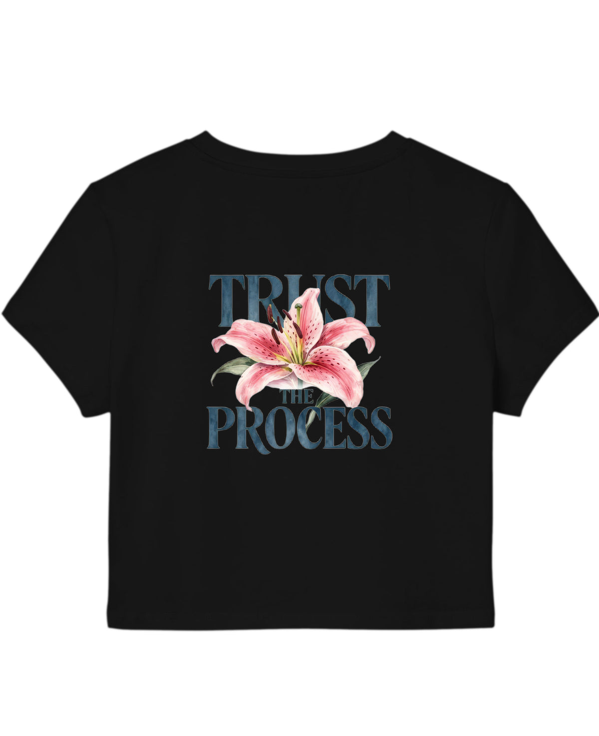 Black Baby Tee Back Design