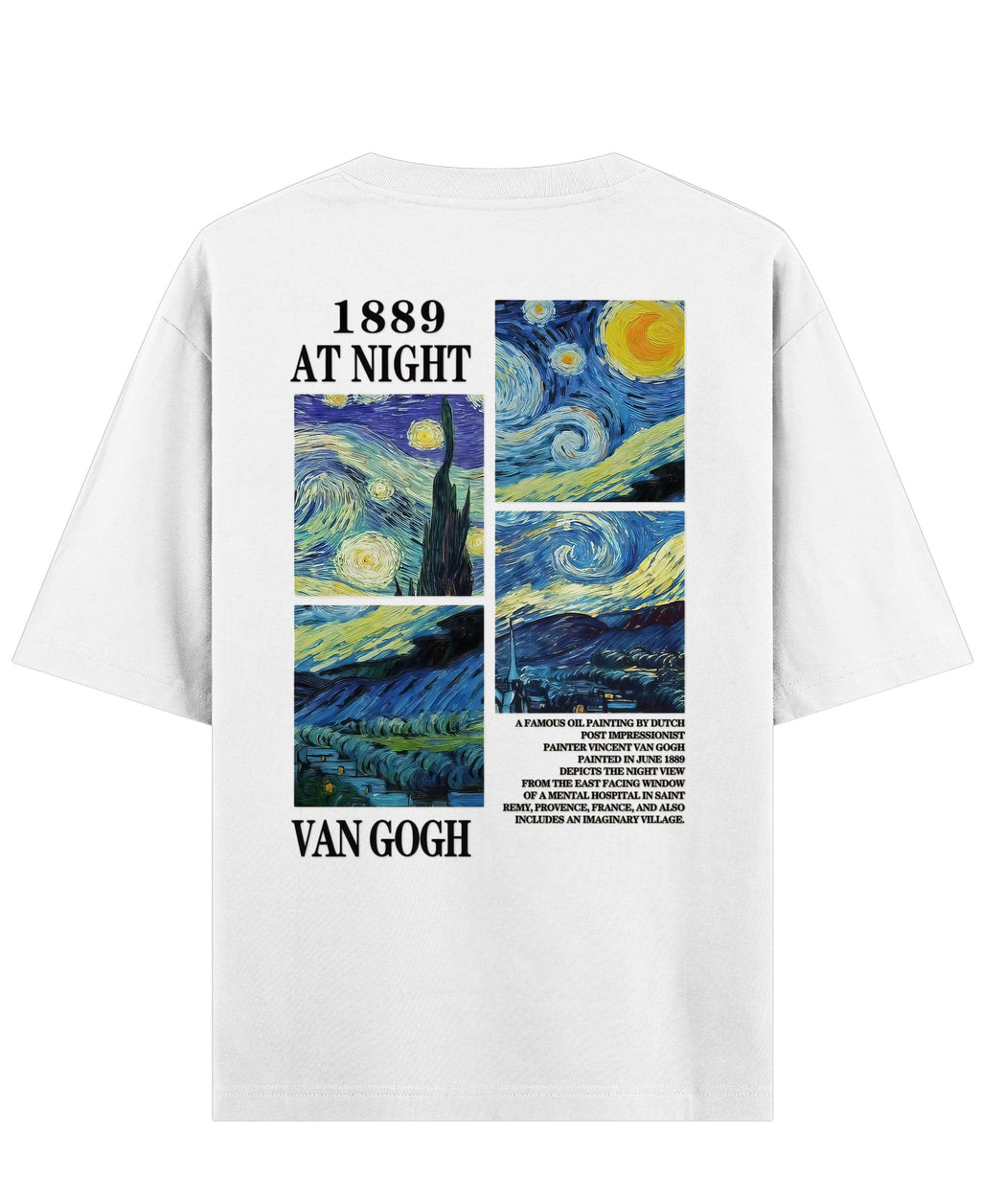 White Oversized T-shirt Back Design