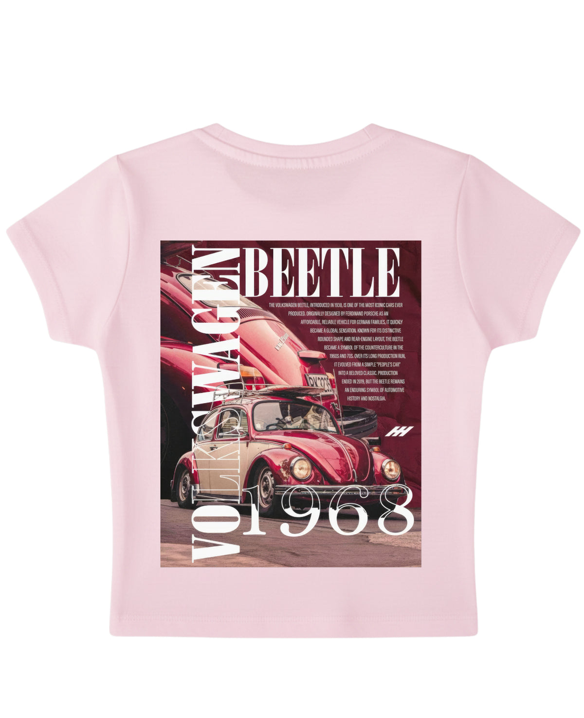 Baby Pink Baby Tee Back Design