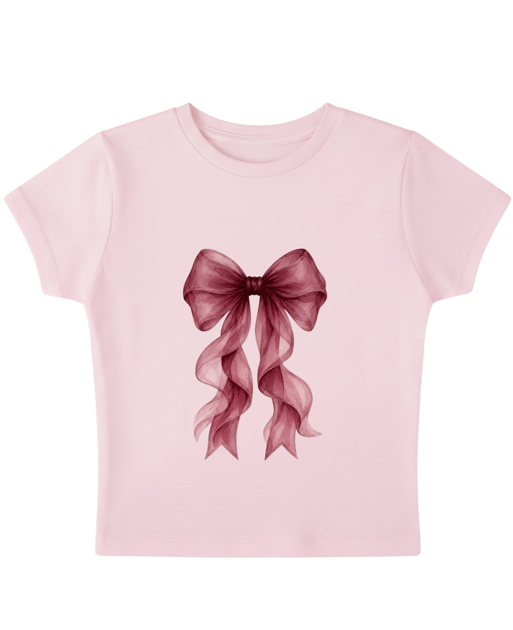 Baby Pink Baby Tee Front Design