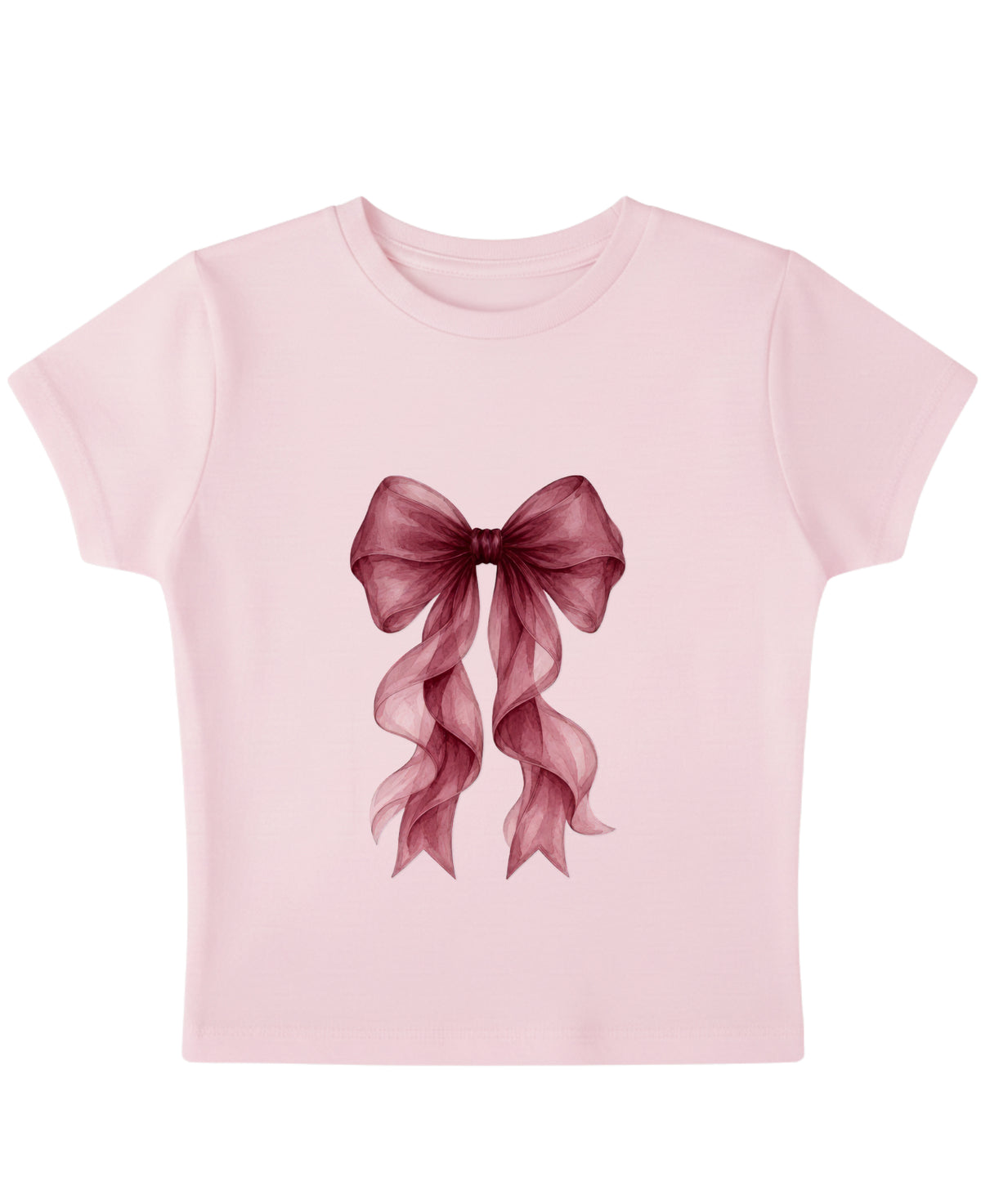 Baby Pink Baby Tee Front Design