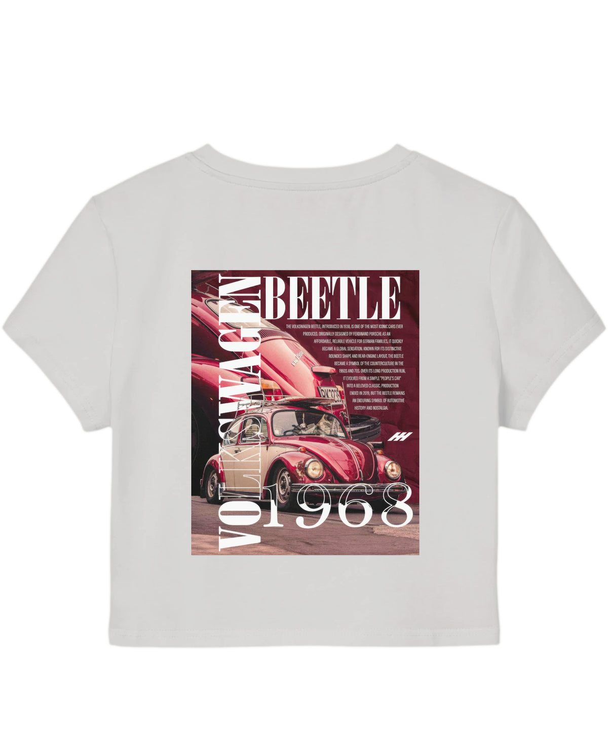White Baby Tee Back Design