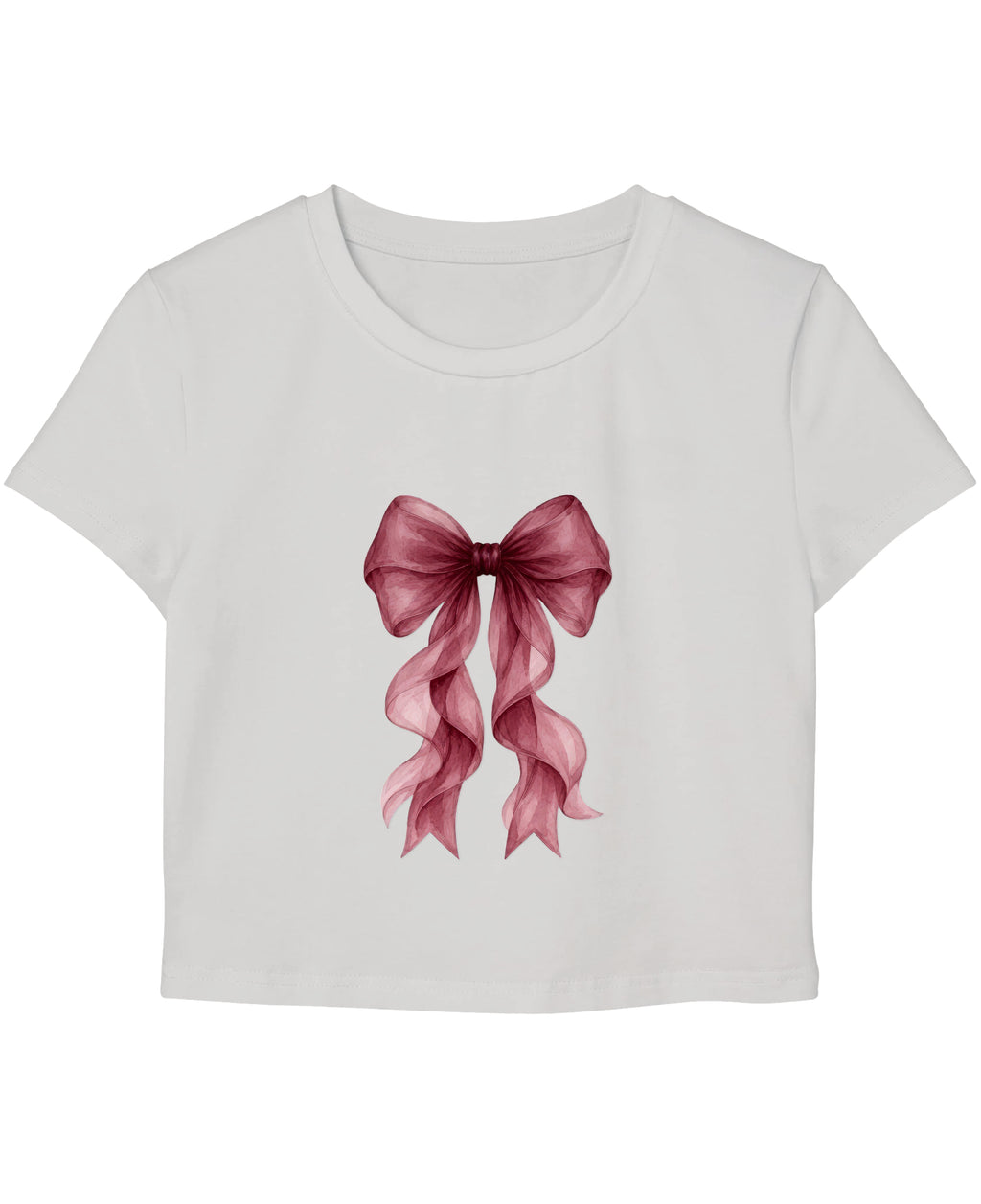White Baby Tee Front Design