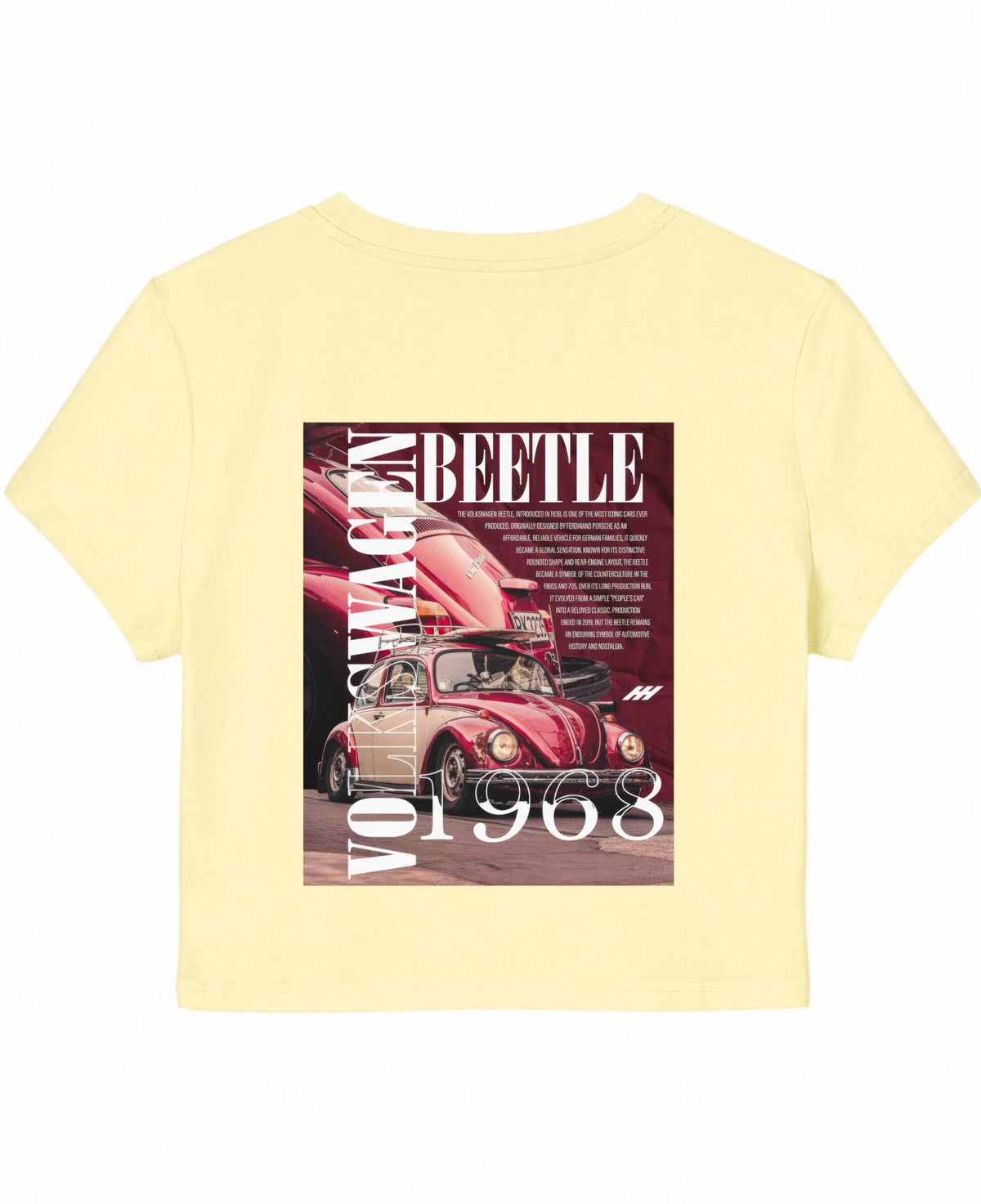 Butter Yellow Baby Tee Back Design
