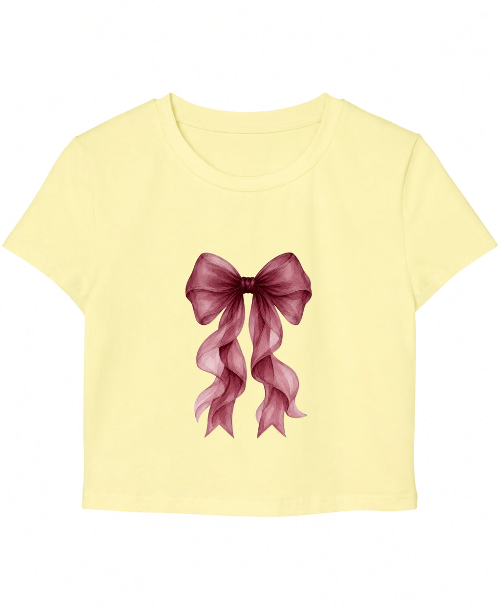 Butter Yellow Baby Tee Front Design