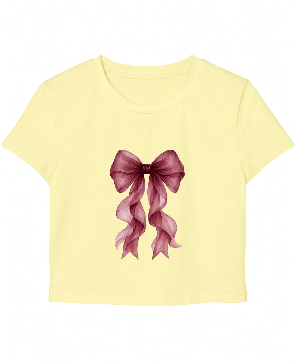 Butter Yellow Baby Tee Front Design