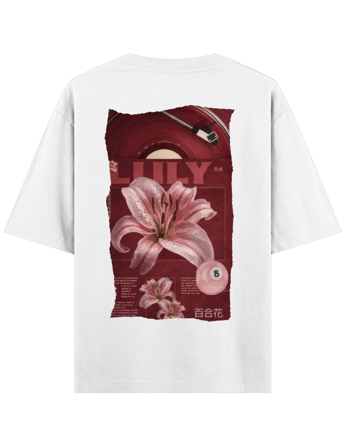 White Oversized T-shirt Back Design